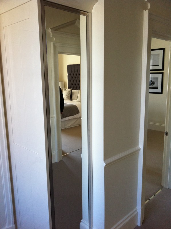 Full-length wardrobe mirror fitted in Tottenham home