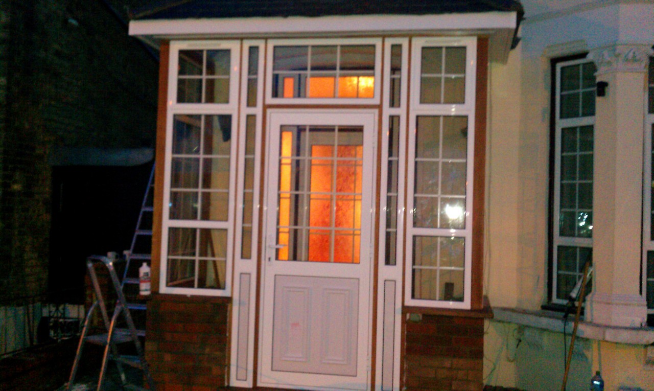 uPVC porch with Georgian bar glazing installed in Tottenham